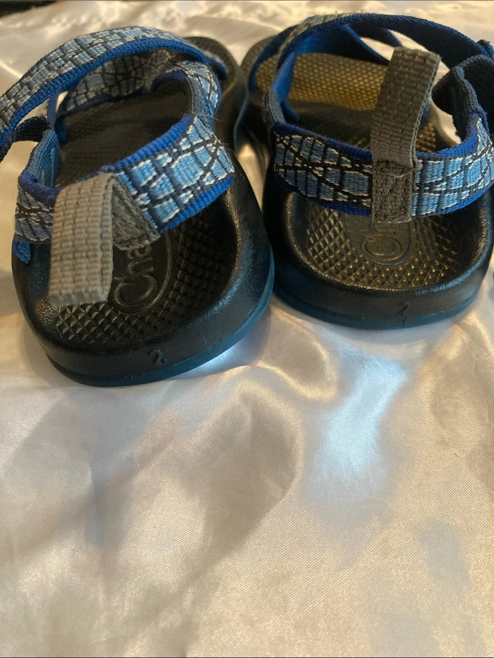 Chaco Kids Blue Patterned Strap Sandals